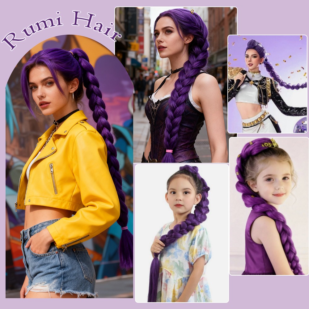 RUMI Hair JUMBO Braiding Hair 60cm Hair Extensions Crochet Synthetic Fiber Braid