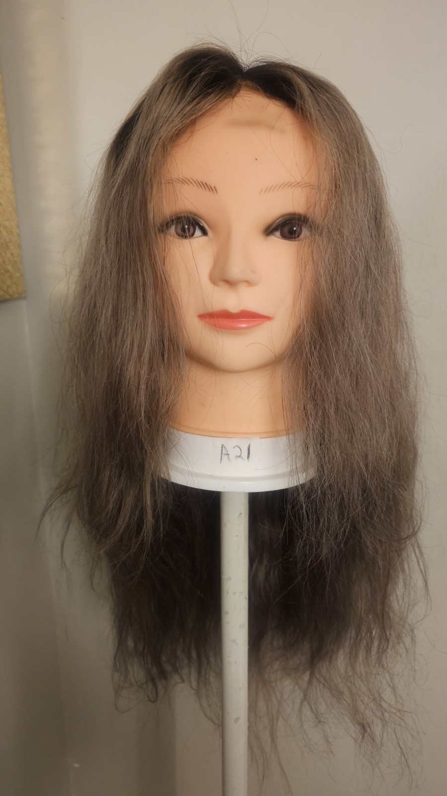 High Quality regular Top 22 to 24″ grey curly 100% Virgin Human Hair Lace Wig