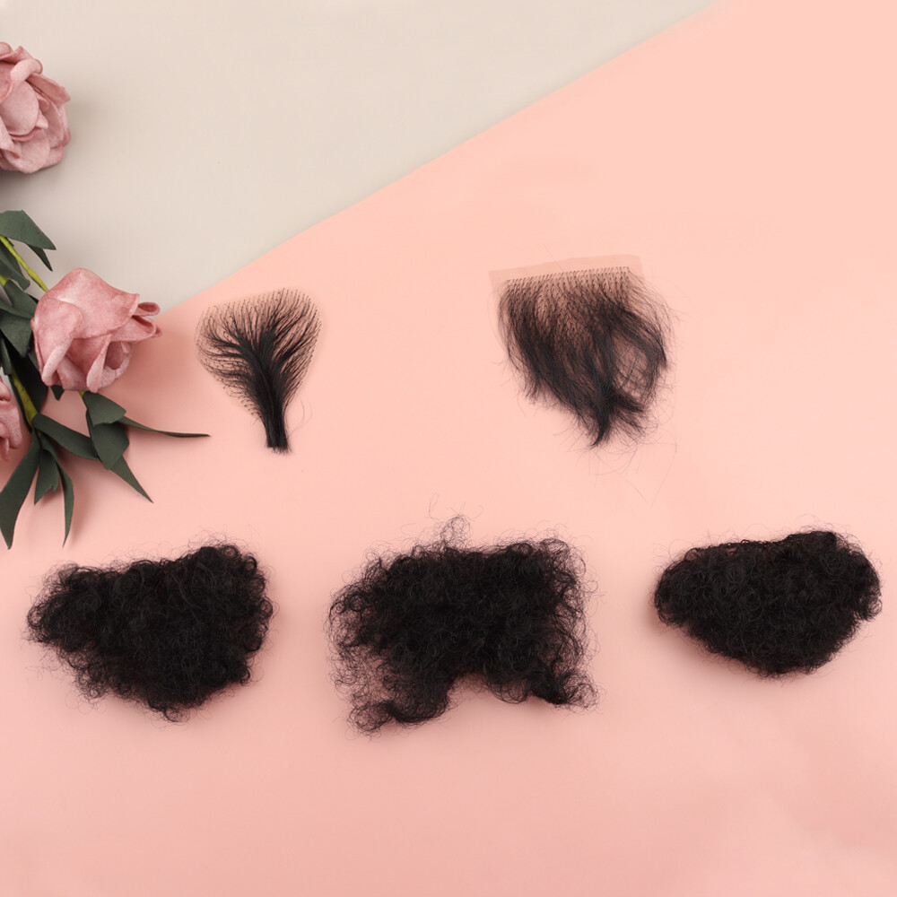 US Stock Fake Pubic Hair 5 Styles High Temperature Wire Private Use Silicone