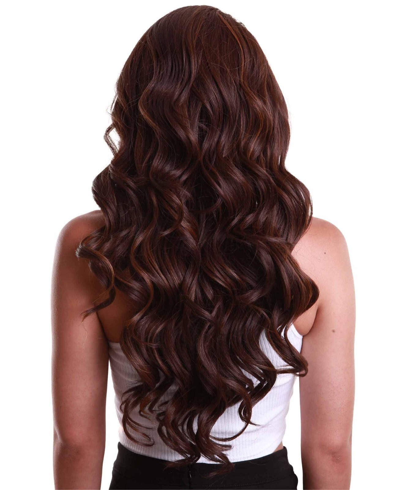 LUXLUXE Lucinda Wavy 23″ Long 4X4 Hand-Tied Lace Front Wig, Good Heat Resistant