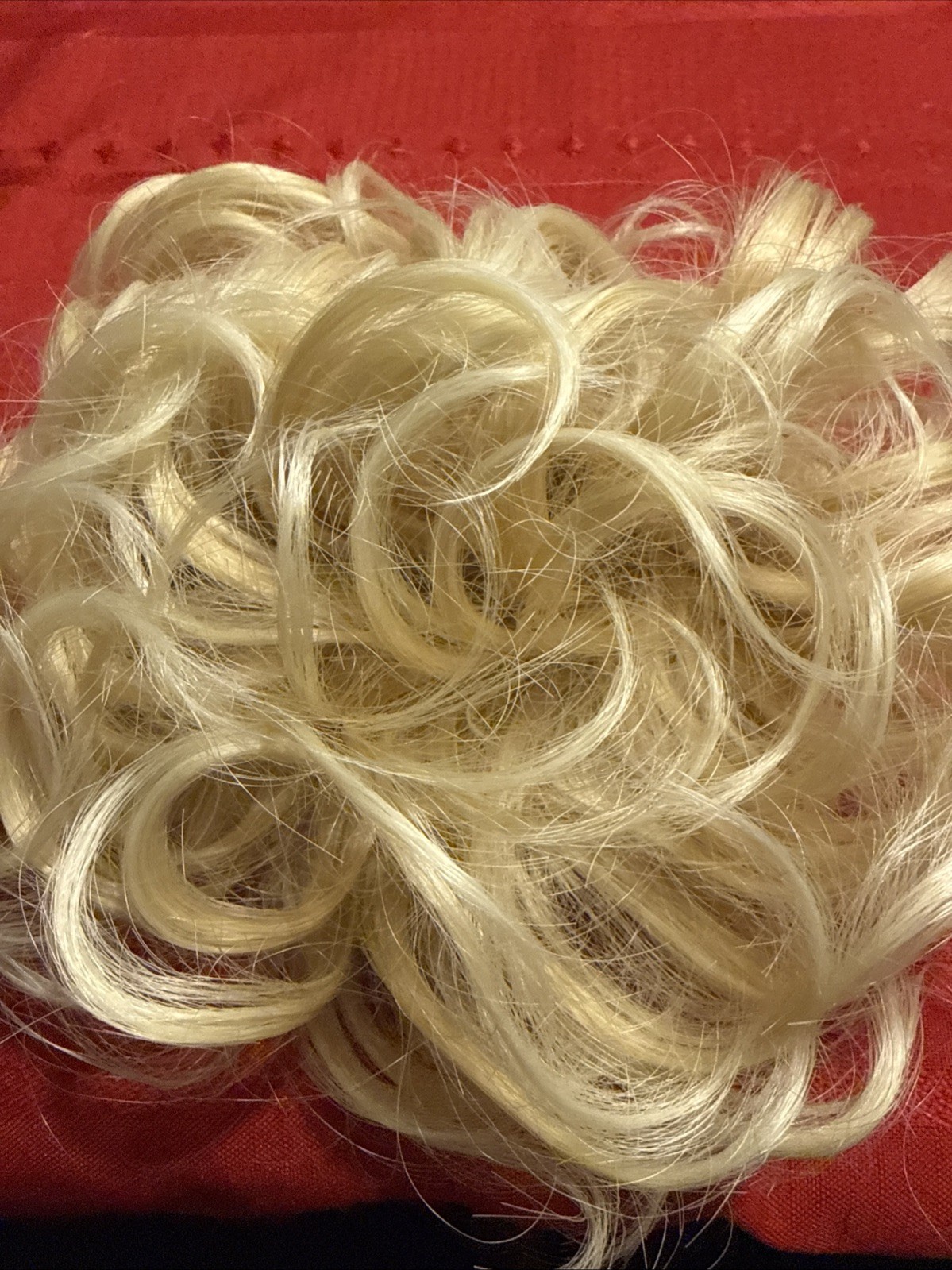 synthetic hair Bun Light Blonde With String And Comb Very Soft 529