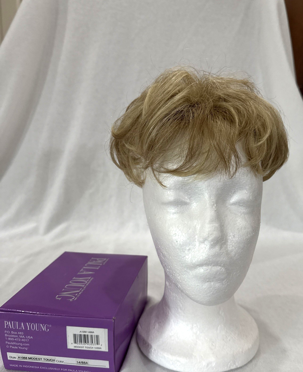 PAULA YOUNG MODEST TOUCH LITE TOPPER A1068 COLOR 14/88A WIGLET GOLDEN WHEAT