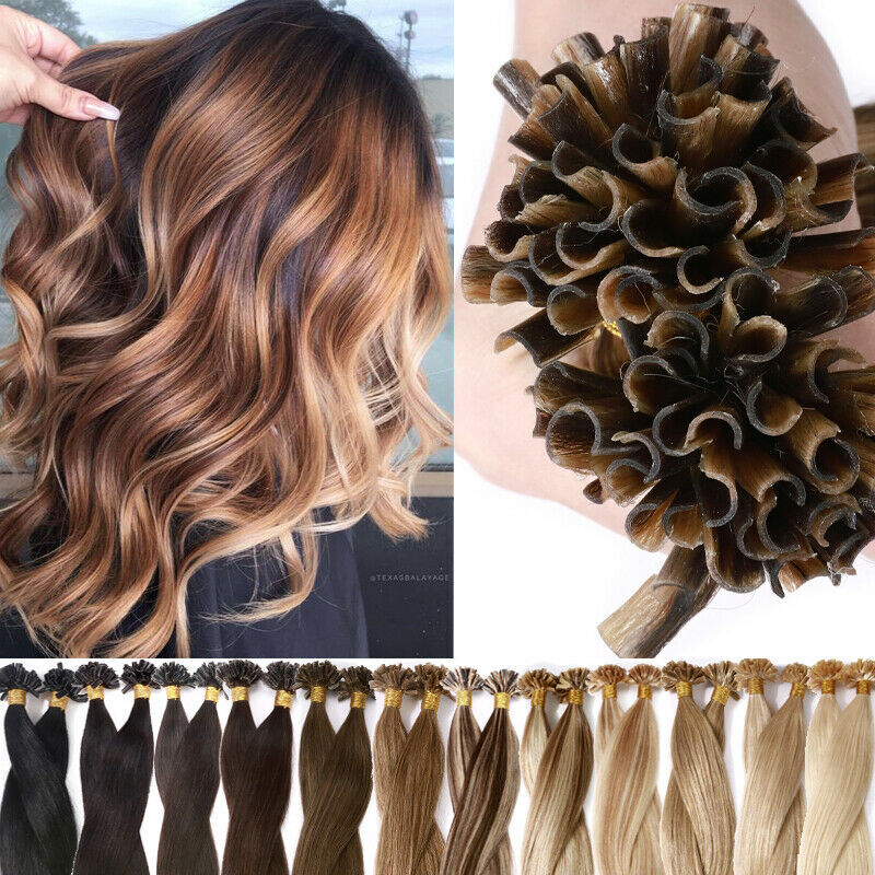Pre Bonded Keratin Granules U Tip Remy Human Hair Extensions Highlight Blonde 1g