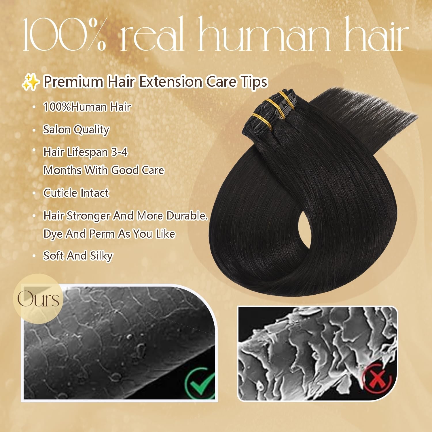 7pcs #2 Dark Brown Silky Clip in Remy Real Human Hair Extensions 15 Inches 75g
