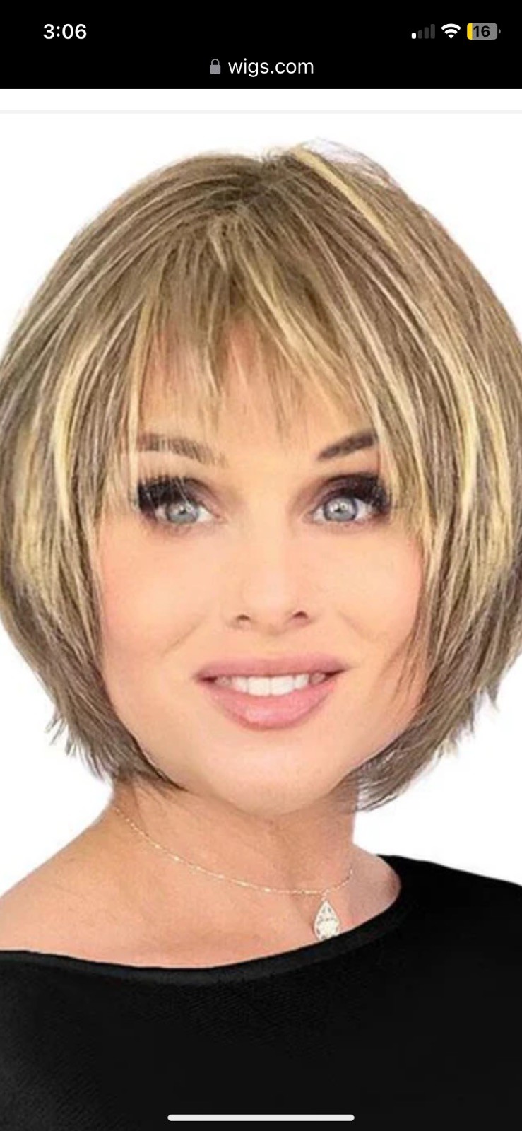 Hairdo Flirty Fringe Bob Wig Heat Friendly SS14-88H Rooted Golden Wheat