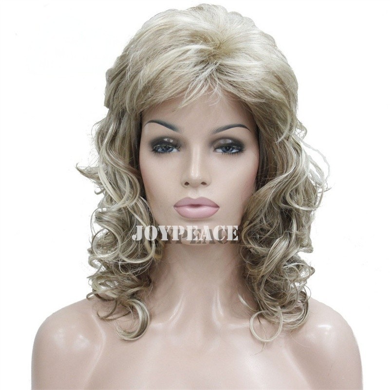 16 In Mid Length Women Natural Daily Shag Caples Wavy Layered Synthetic Hair Wig