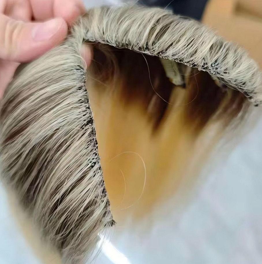 Blonde Customize Spider Seamless Octopus Clip in Hairpiece Clips in Wefts Topper