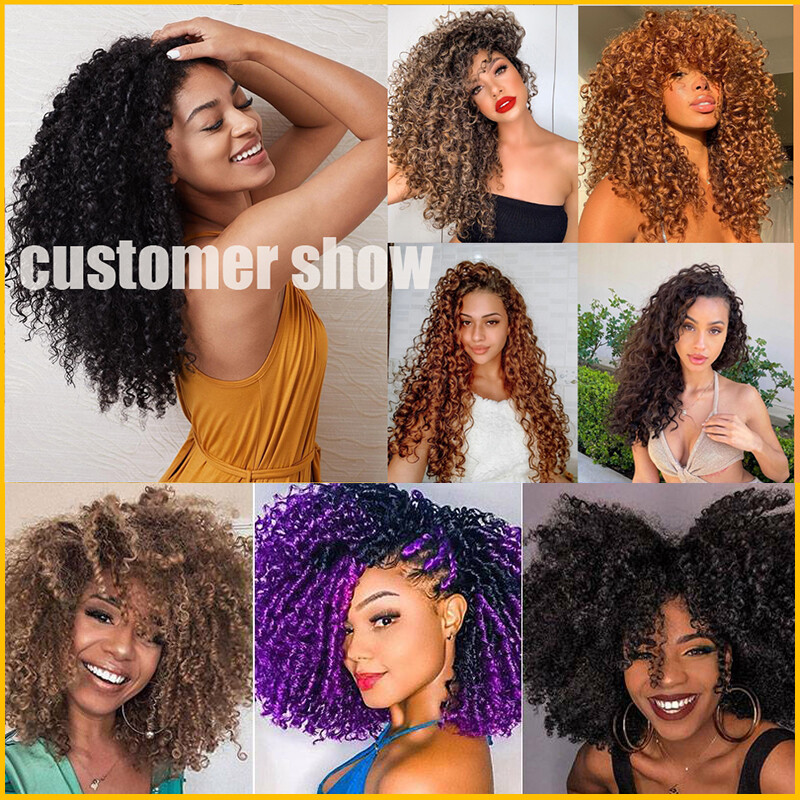 Afro Water Wave Braids Crochet Deep Curly Twist Hair Extensions Ombre Black Hair