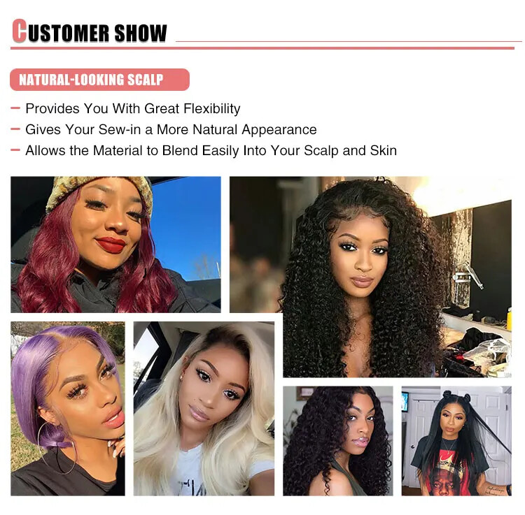 Human Pre Plucked Bleached Knots Lace Wig Transparent Raw Hair Lace Front Wigs