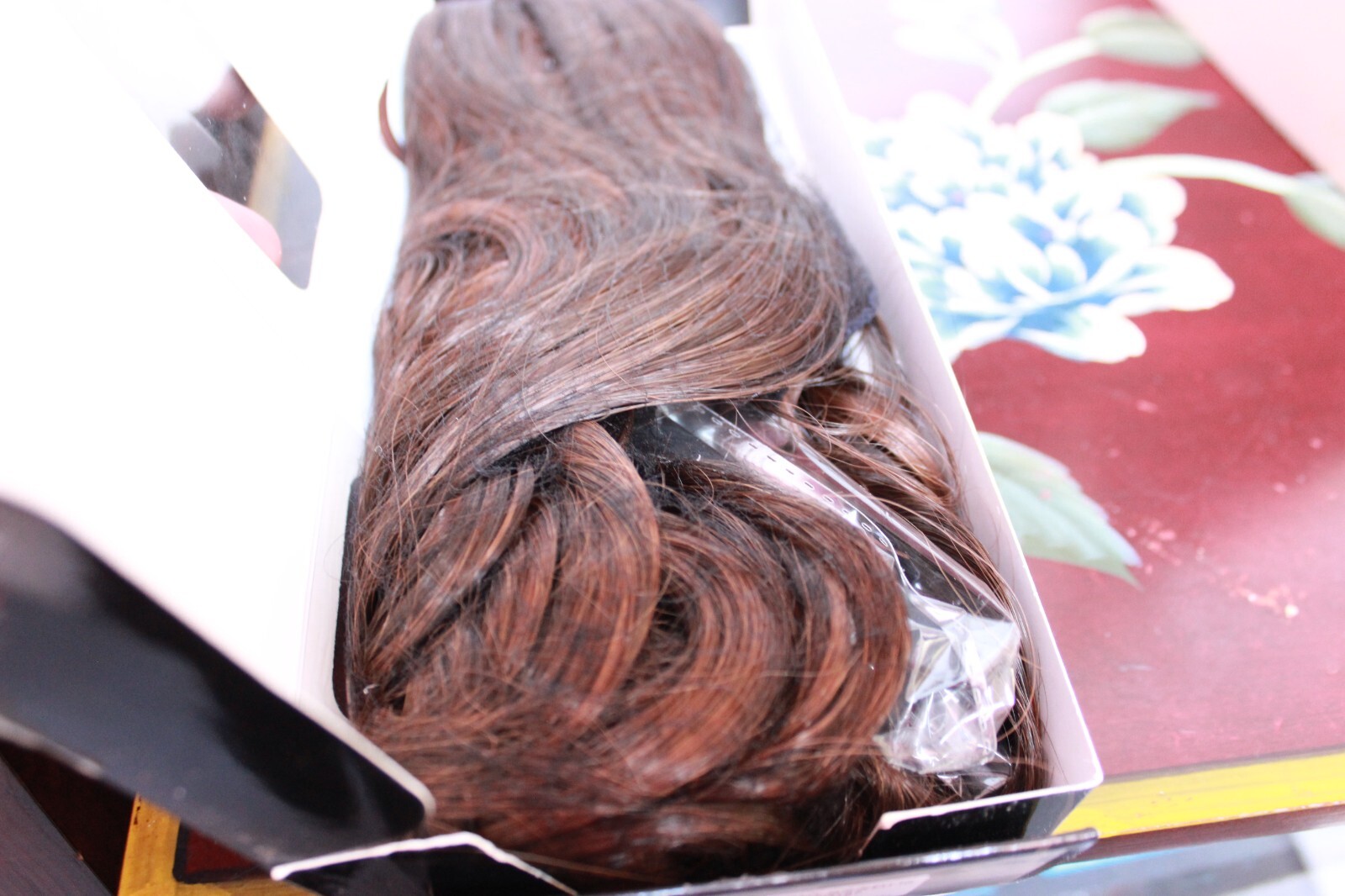 23″ wavy extension chocolate copper medium red brown hairdo by hairuwear r6/30h