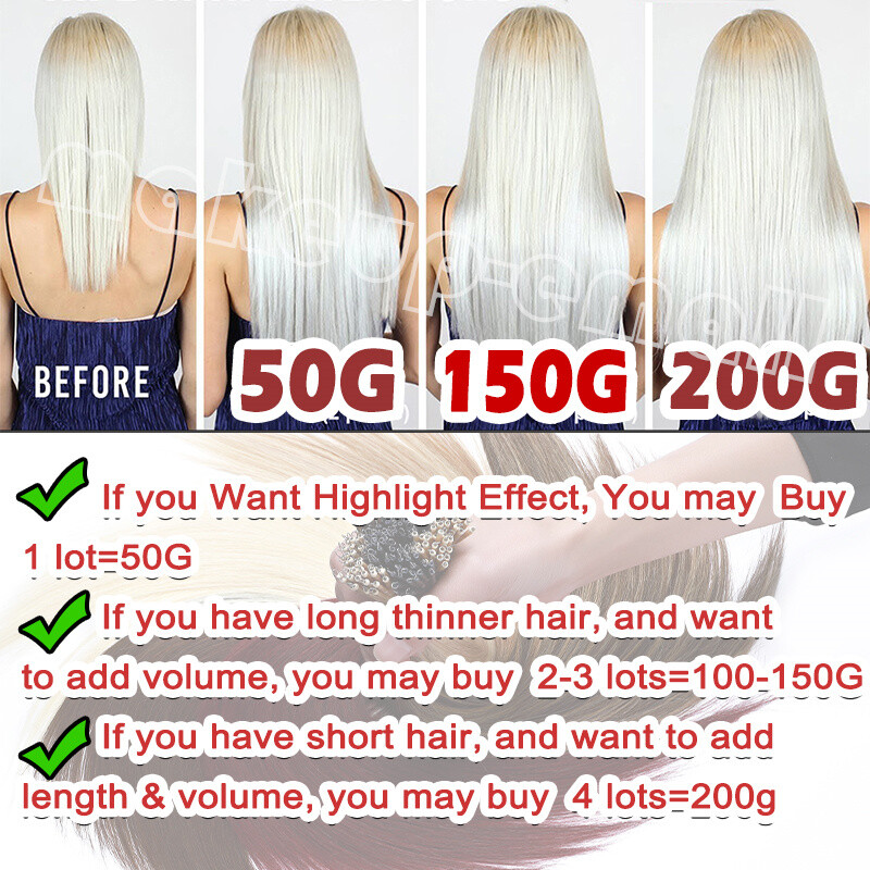 100G Thick Nano Ring Nano Loop Beads Real Remy Human Hair Extensions Highlight