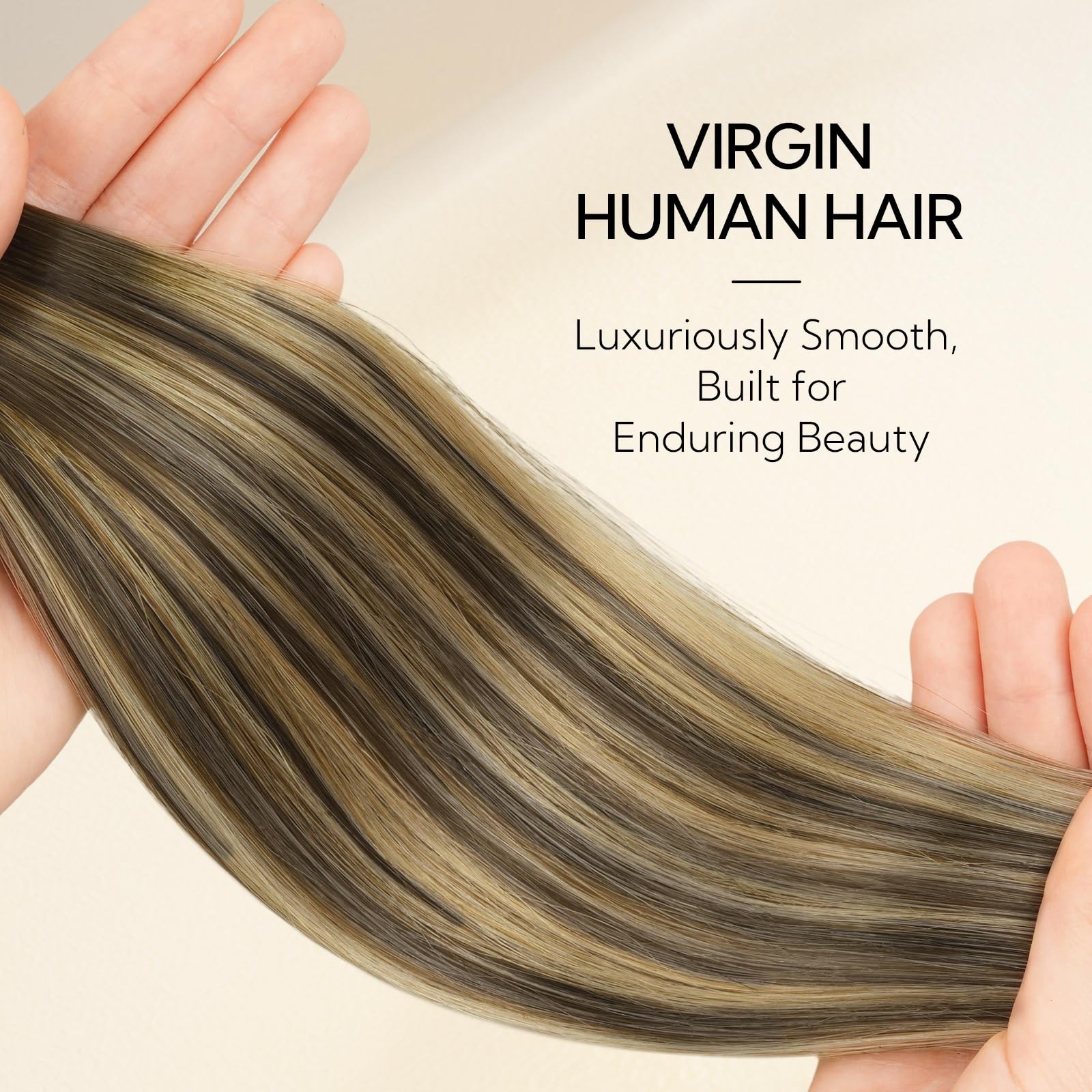 Hotbanana Invisi Edge Tape In Hair Extensions Human Hair 22Inch 50G Classic