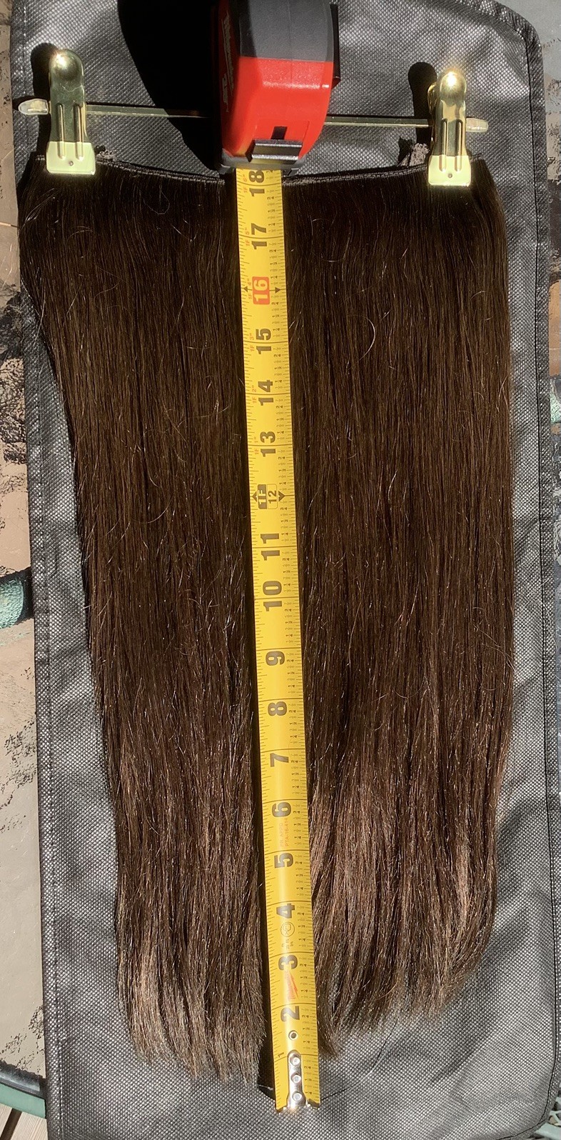 Hidden Crown Halo Hair Extension 18” Real Human Hair Medium Brown #3 Weft Piece