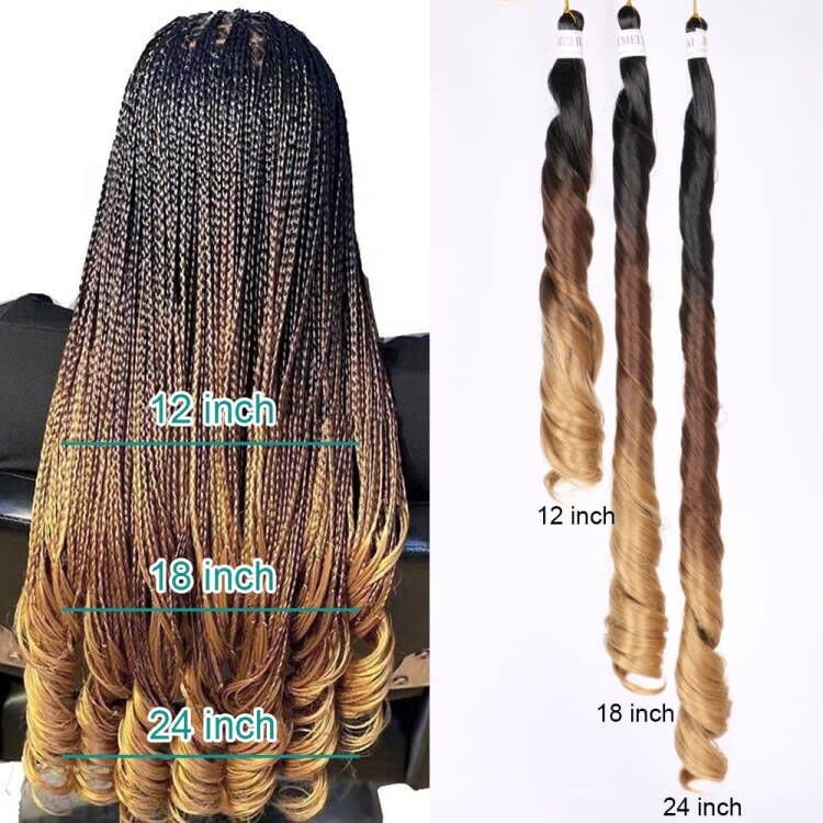 French Curly Braiding Hair for Braids 8 Packs 18 Inch 100G/Pack Loose Wave Br…