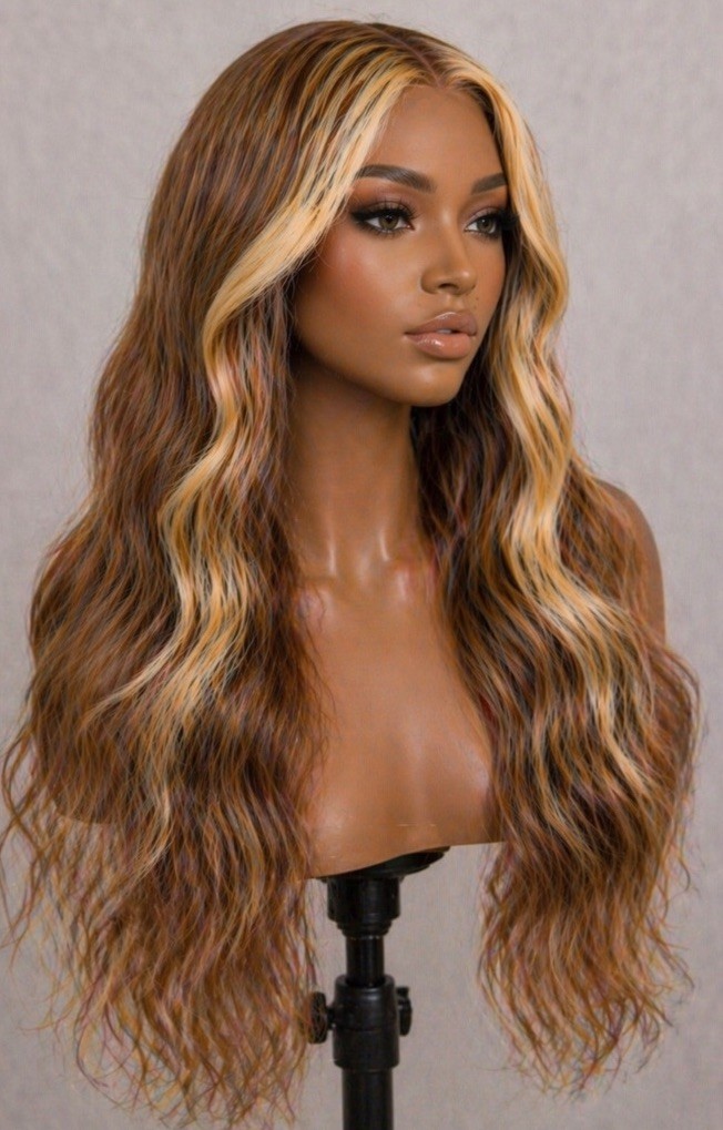 Highlight Blonde 30” 13×4 Body Wave Lace Front Human Hair Wig