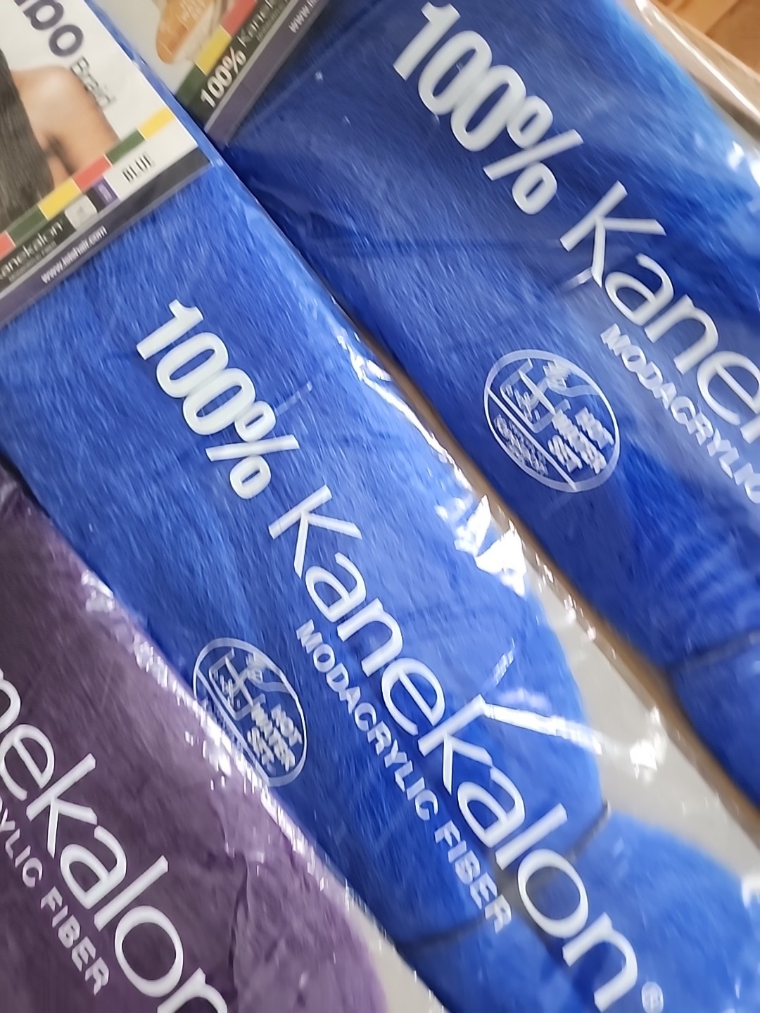 Jumbo Braid Synthetic Braid 100% Kanekalon48″ 3purple 2 Blue Hair Afri Naptural