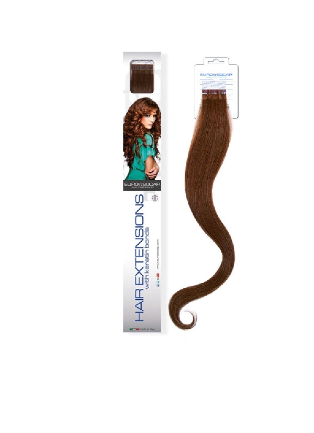 Euro So Cap Hair Extension with Keratin Bonds 18″ # 26/130 – Highlight