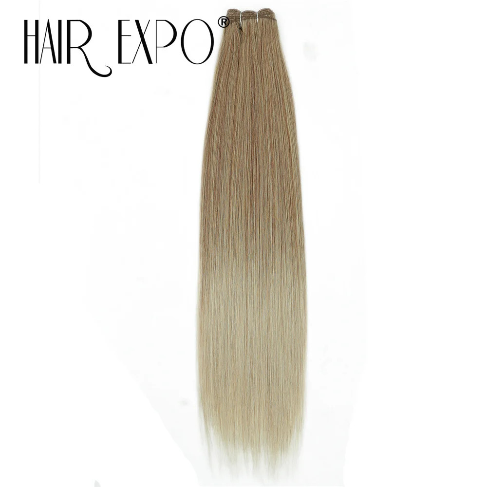 Smooth Long Ombre 26Inch Synthetic Yaki Straight Hair Bundles 150g Natural Hair
