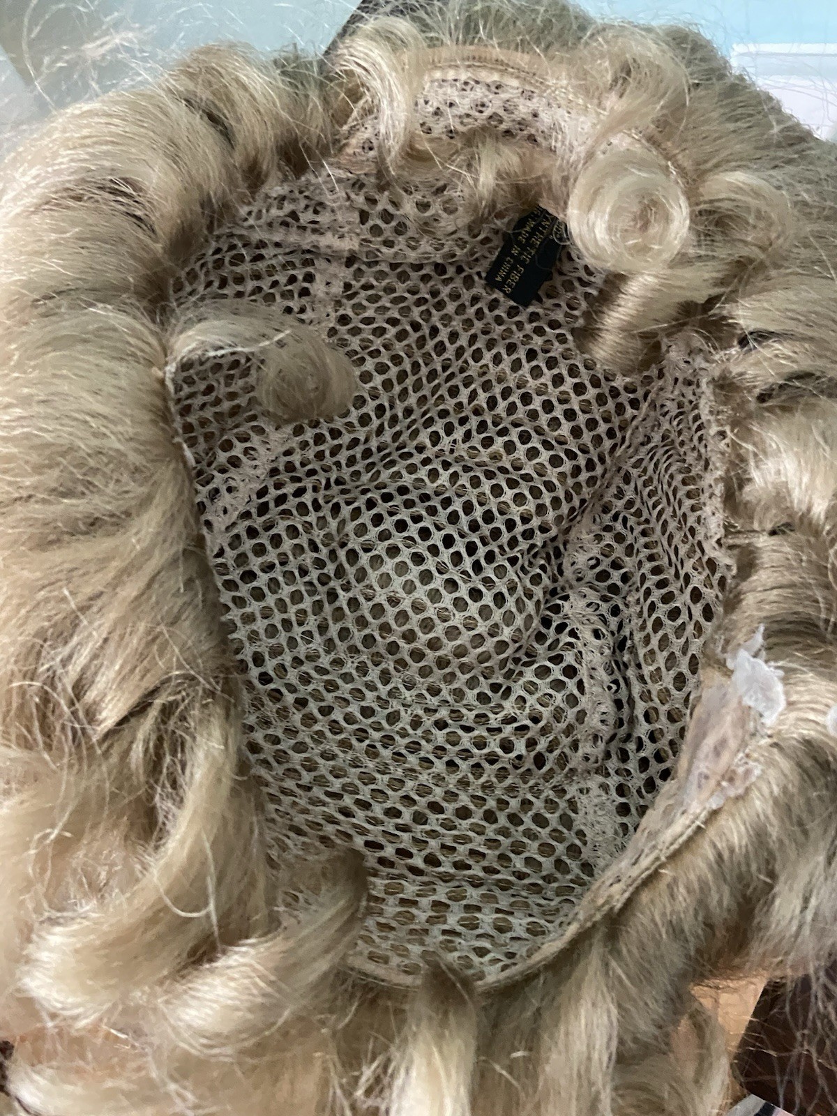 Blonde Marie Antoinette Victorian Wig Vintage Antique Bun Hair Cosplay Theatre