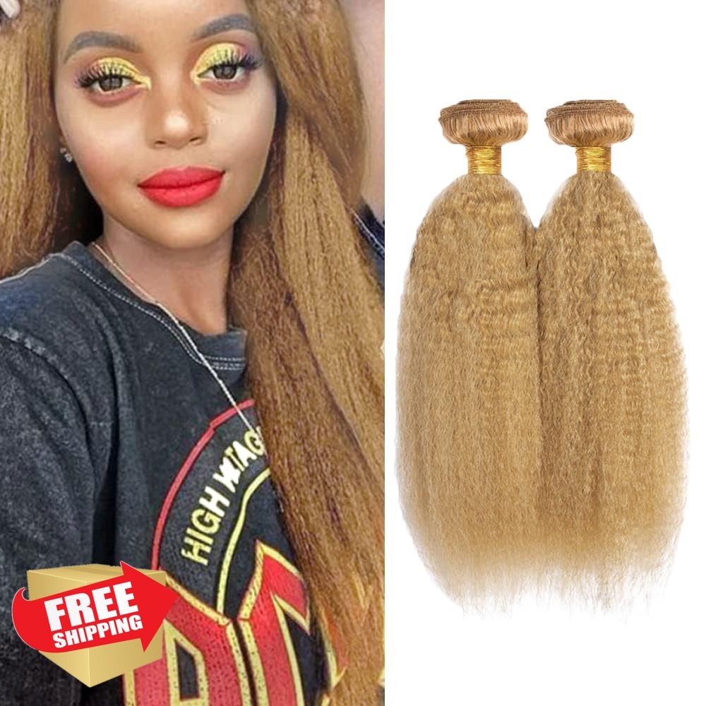 CrmBmod 28 30 Inch #27 Honey Blonde Kinky Straight