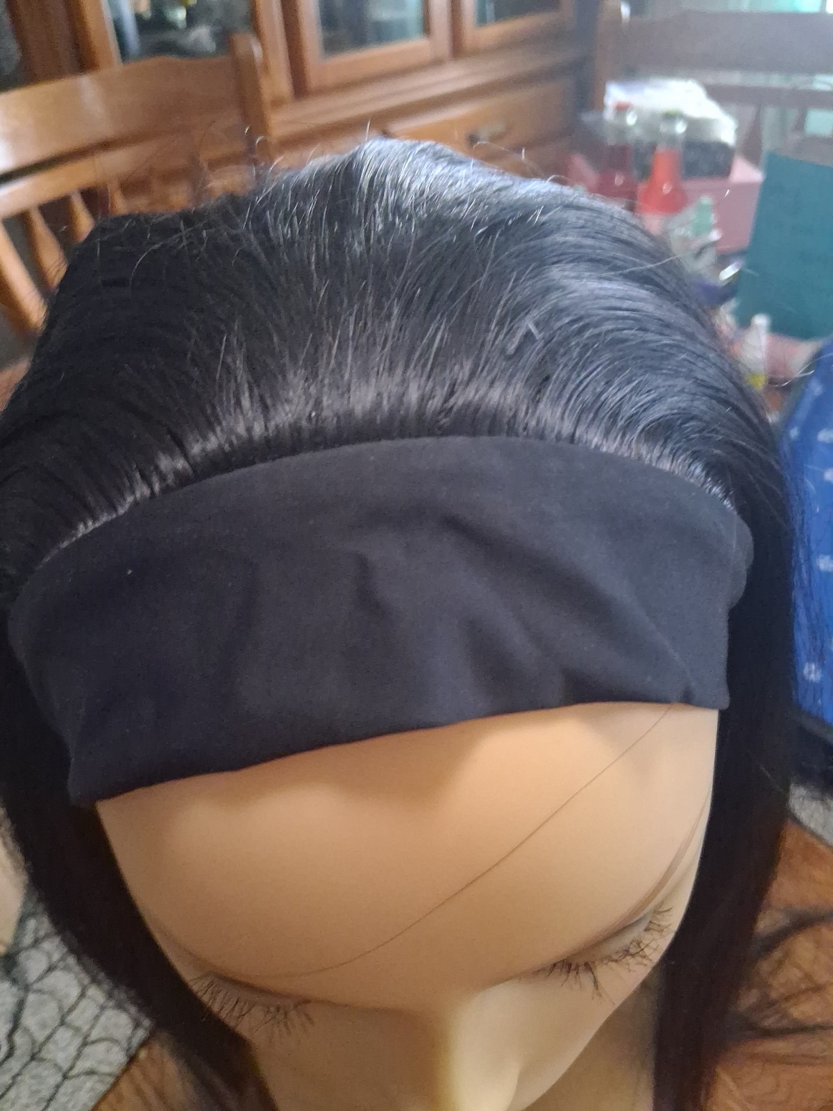 22″ Straight Black Tangle Free Wig With Hair Band