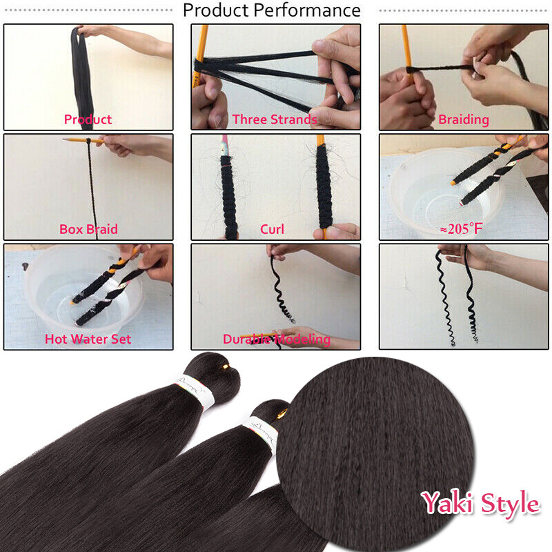 XPression Ultra Braid 100% Kanekalons Braiding Pre-Stretched Perm Hair Extension