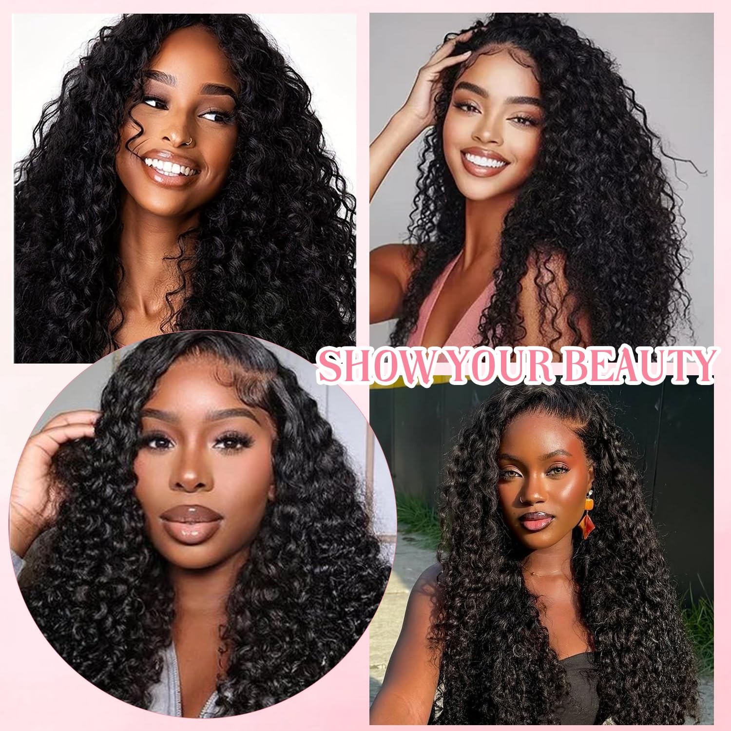 Water Wave I Tip Human Hair Extensions Cold Fusion Hair Piece Deep Curly Pre …