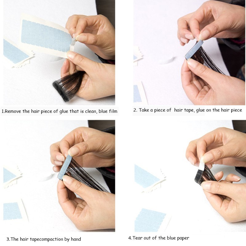 10-100pcs Double Sided Adhesive Tape For Tape in On Human Hair Extensions Weft