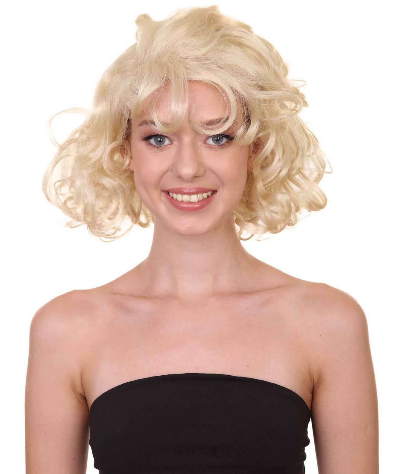 50’s Curly Wig | Blonde Vintage Wig | Premium Breathable Capless Cap HW-1584A
