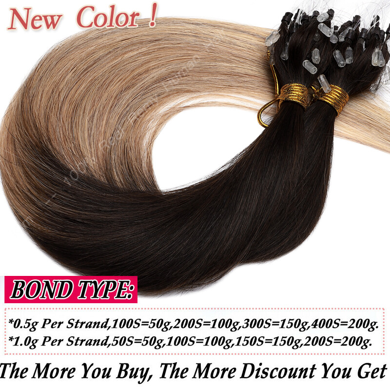 CLEARANCE Easy Loop Ring Micro Beads Real Remy Human Hair Extensions Blonde 100S