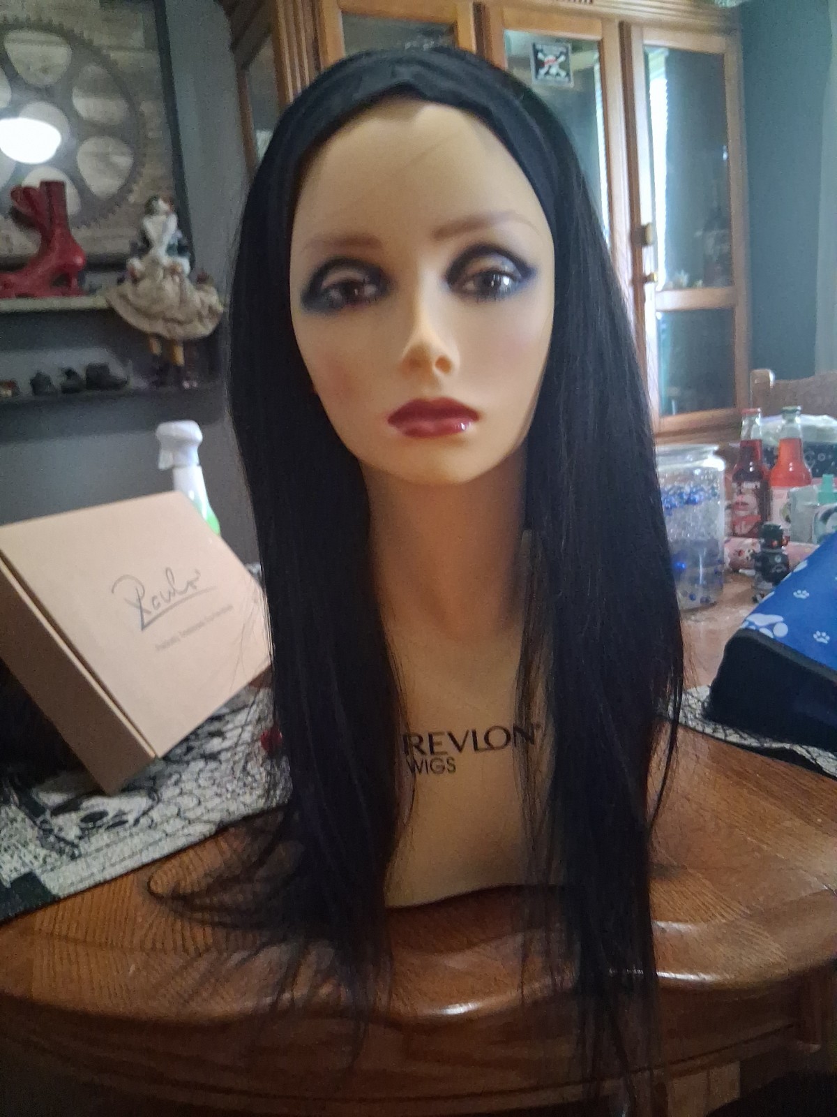 22″ Straight Black Tangle Free Wig With Hair Band