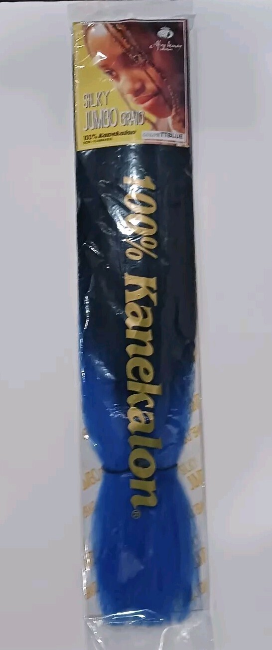 x3 Blue Ombre Kanekalon Jumbo Braiding Hair Extension 24″ Synthetic TTBLU 86 LOT