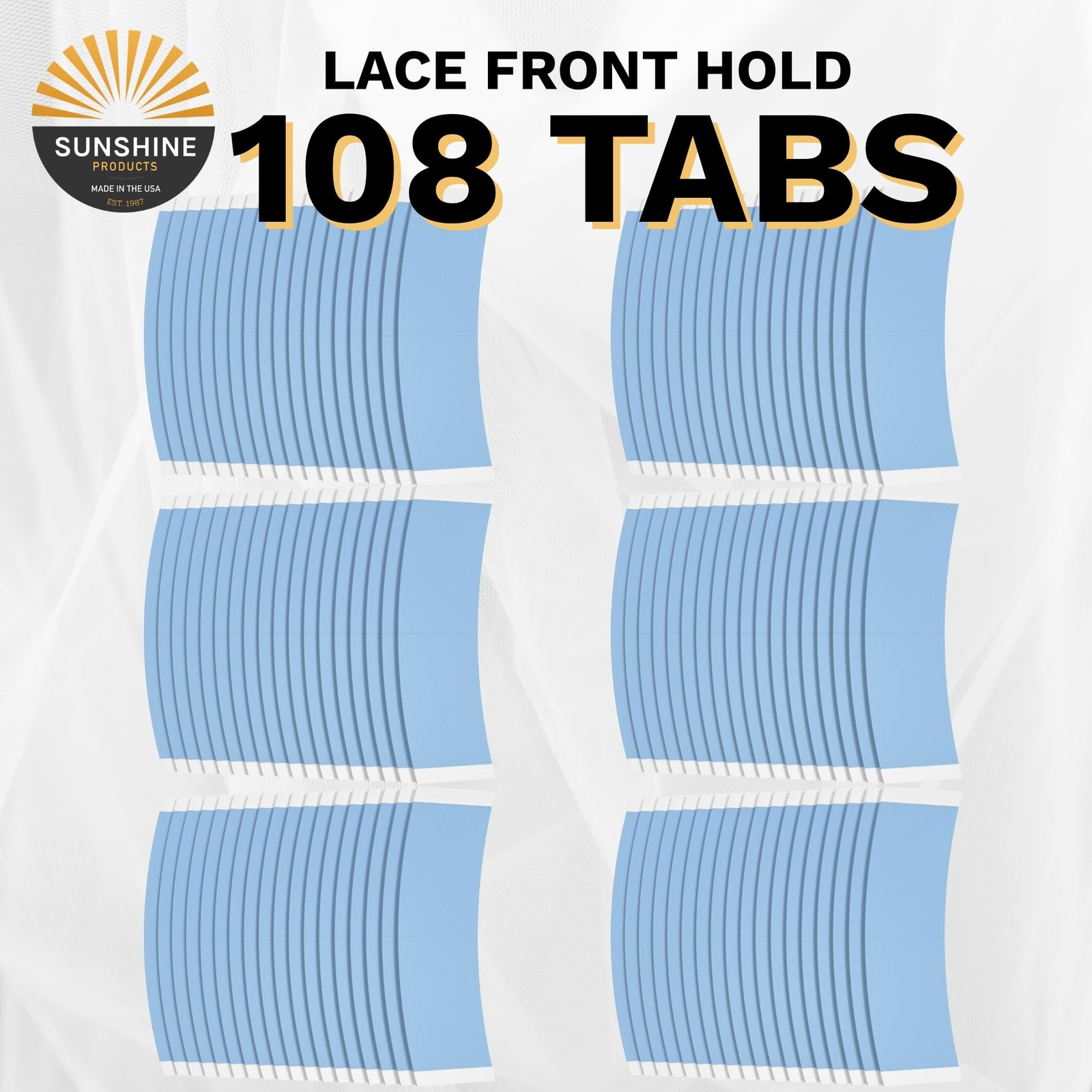 Liner Lace Front Hold Wig Tape Blue Double Sided Strong Waterproof 108 Pieces