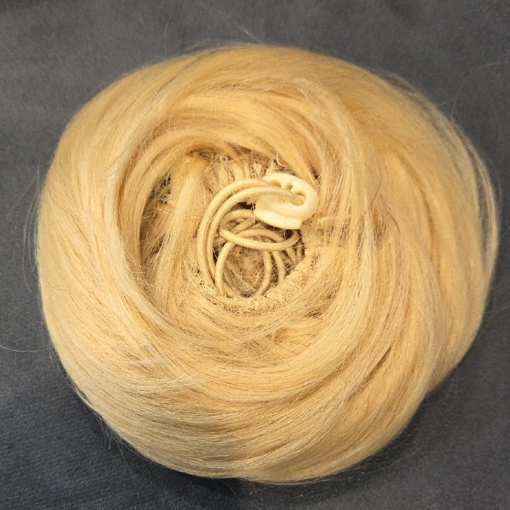 Blond Drawstring Hair Bun Extension