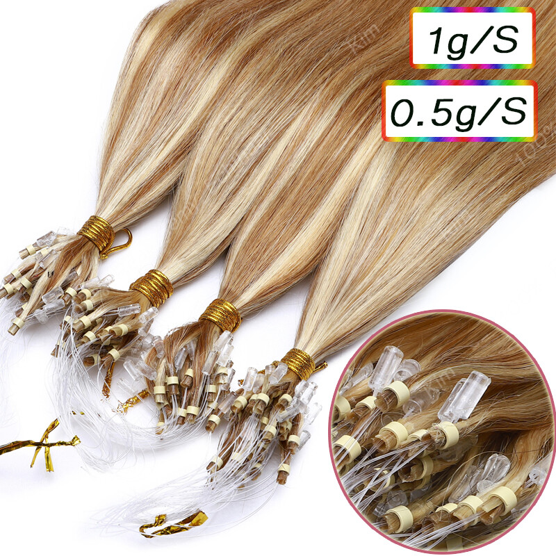 CLEARANCE Easy Loop Ring Micro Beads Real Remy Human Hair Extensions Blonde 100S