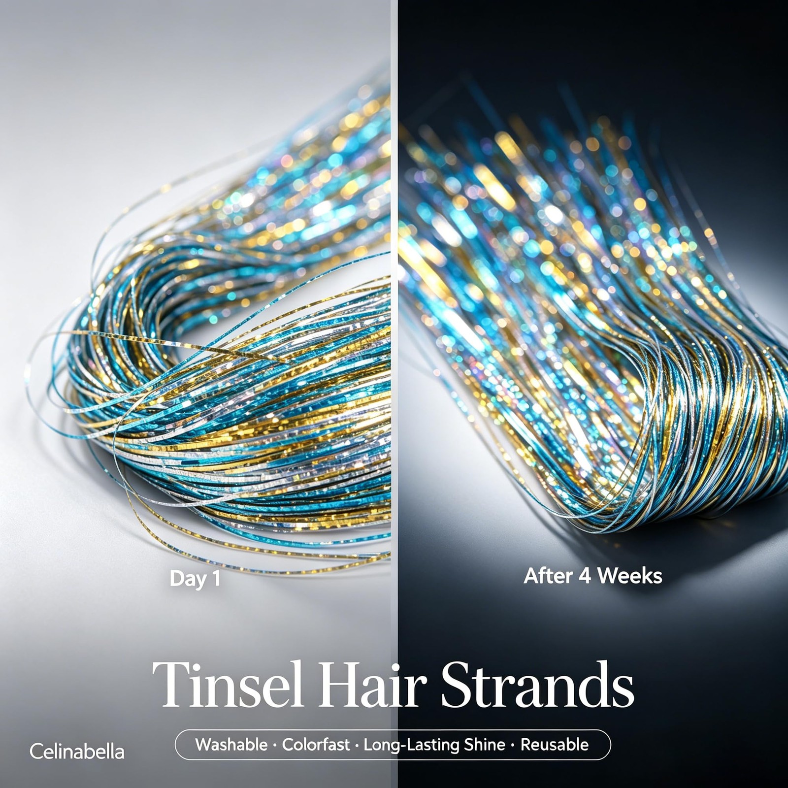 18 Colors Hair Tinsel Kit – 47 Inch 47 Inch, 18 + Pliers