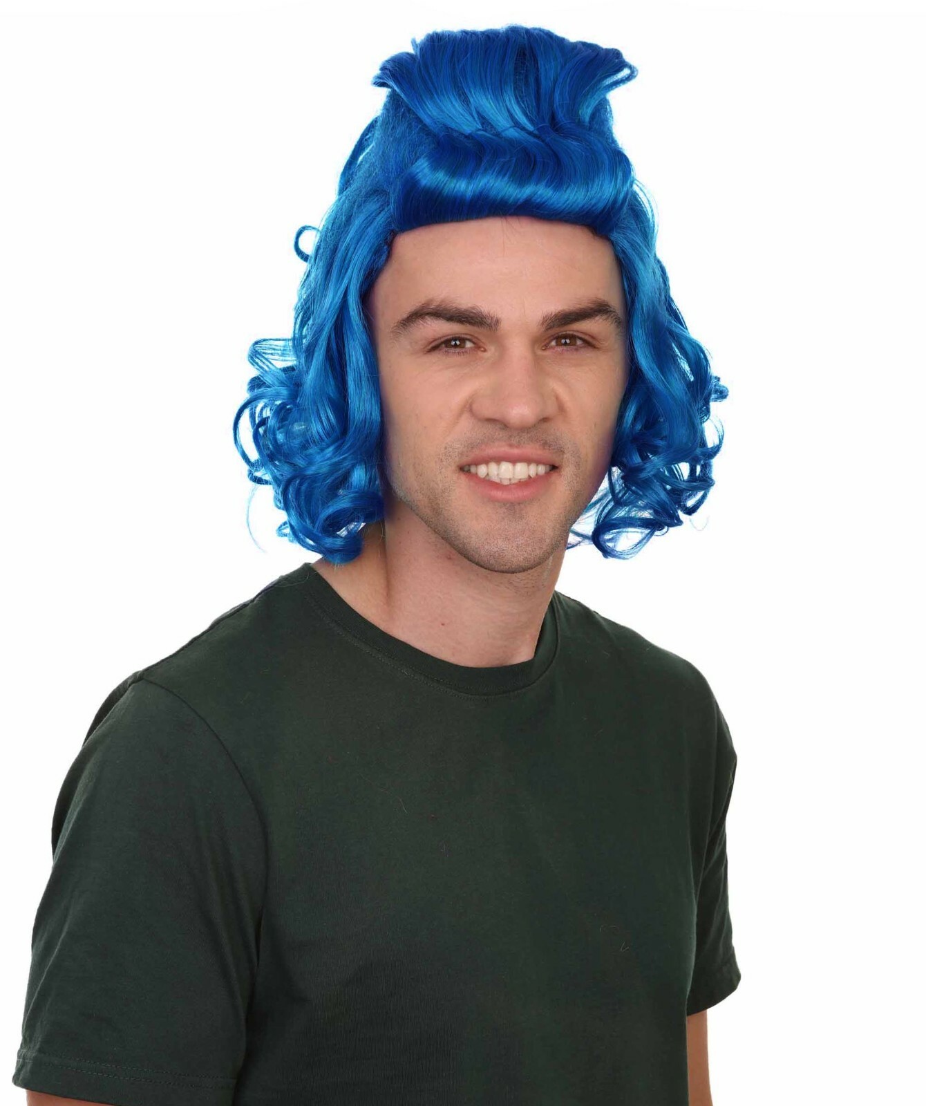 Blue Mens Wig | Cosplay Halloween Wig | Premium Breathable Capless Cap HM-294
