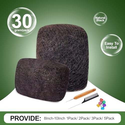 Afro Kinkys Bulk Human Hair 10 Inch 30g, 100% 10 Inch (Pack of 1) Natural Black