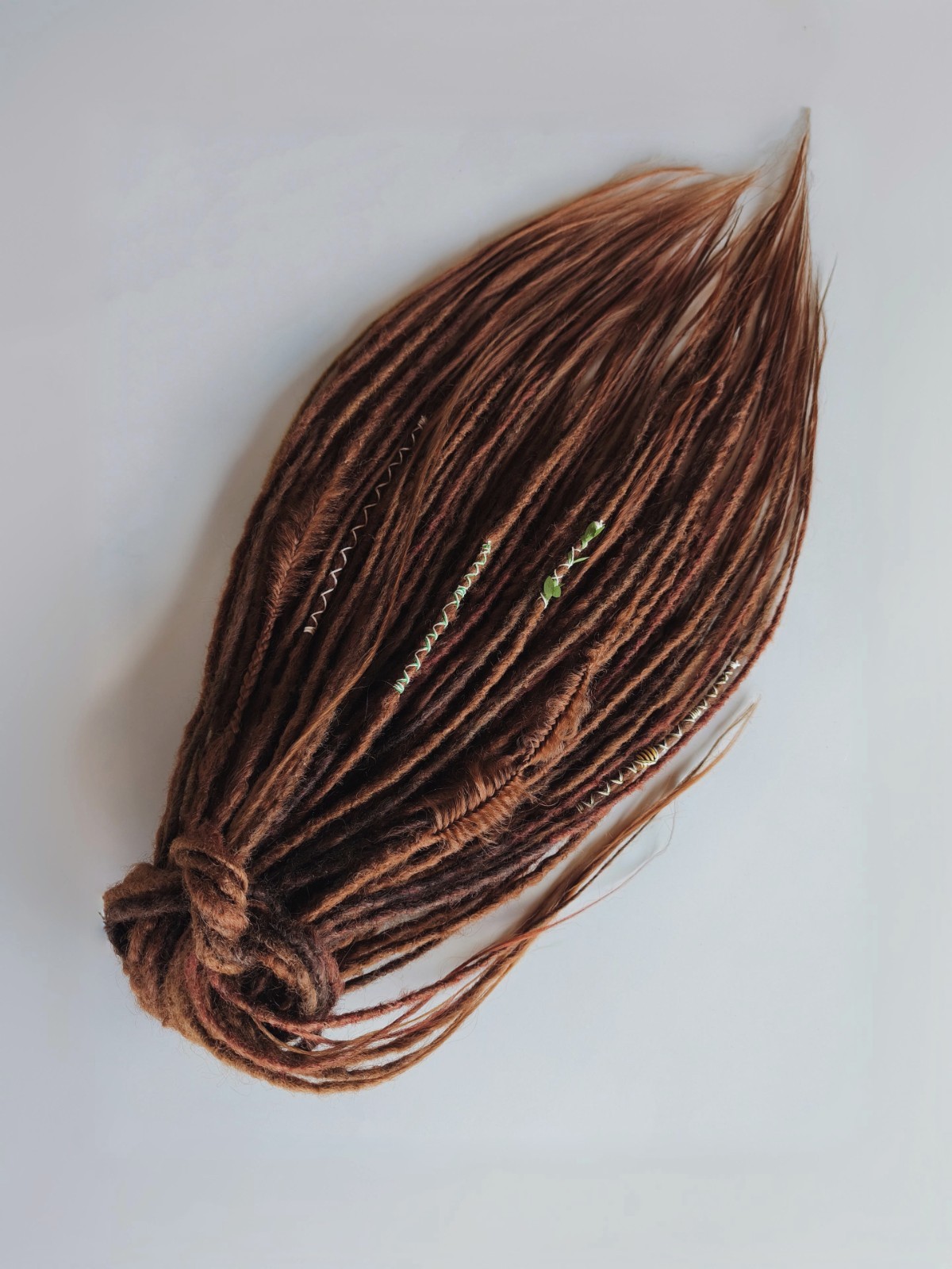 Synthetic DE Dreadlocks Auburn Blend Boho Handmade Dreadlock Extensions Full Set