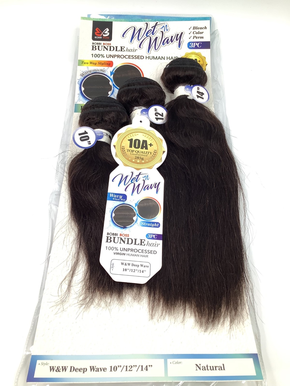 Bobbi Boss Wet & Wavy Deep Wave 3PC 10″/12″/14″ 100% Unprocessed Virgin Human Ha