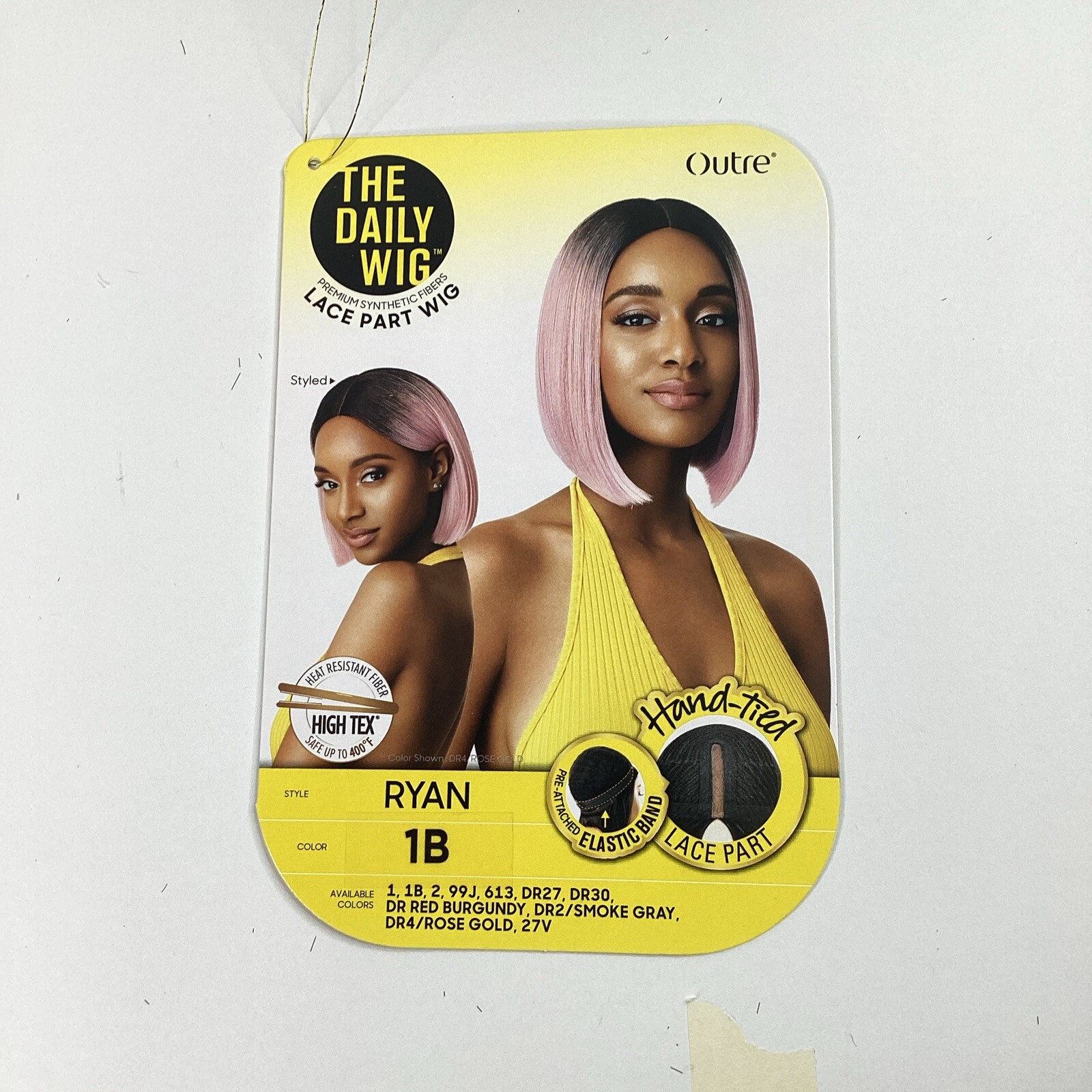 Ryan Short Straight #1B Off Black Premium Synthetic Lace Part Wig