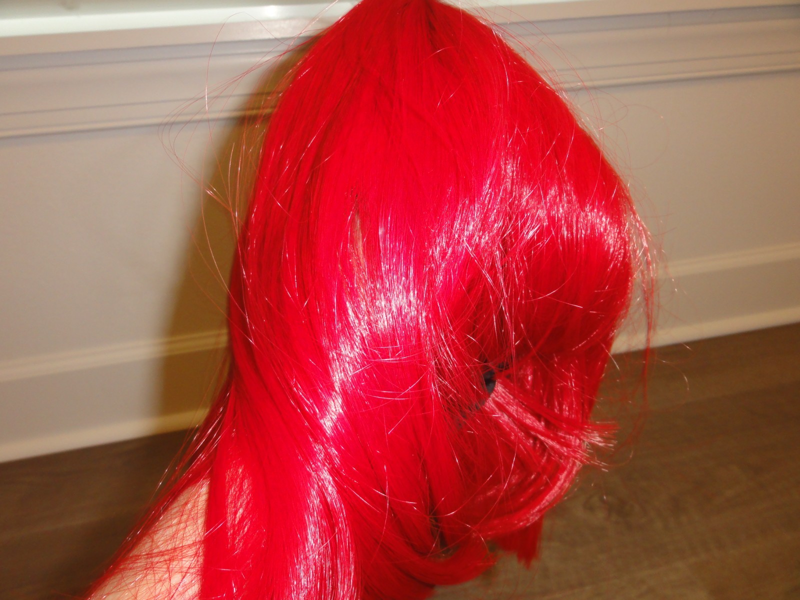 ! NEW ADULT 12 INCH BRIGHT RED SHORT STRAIGHT BOB WIG WITH BANGS & WIG CAP