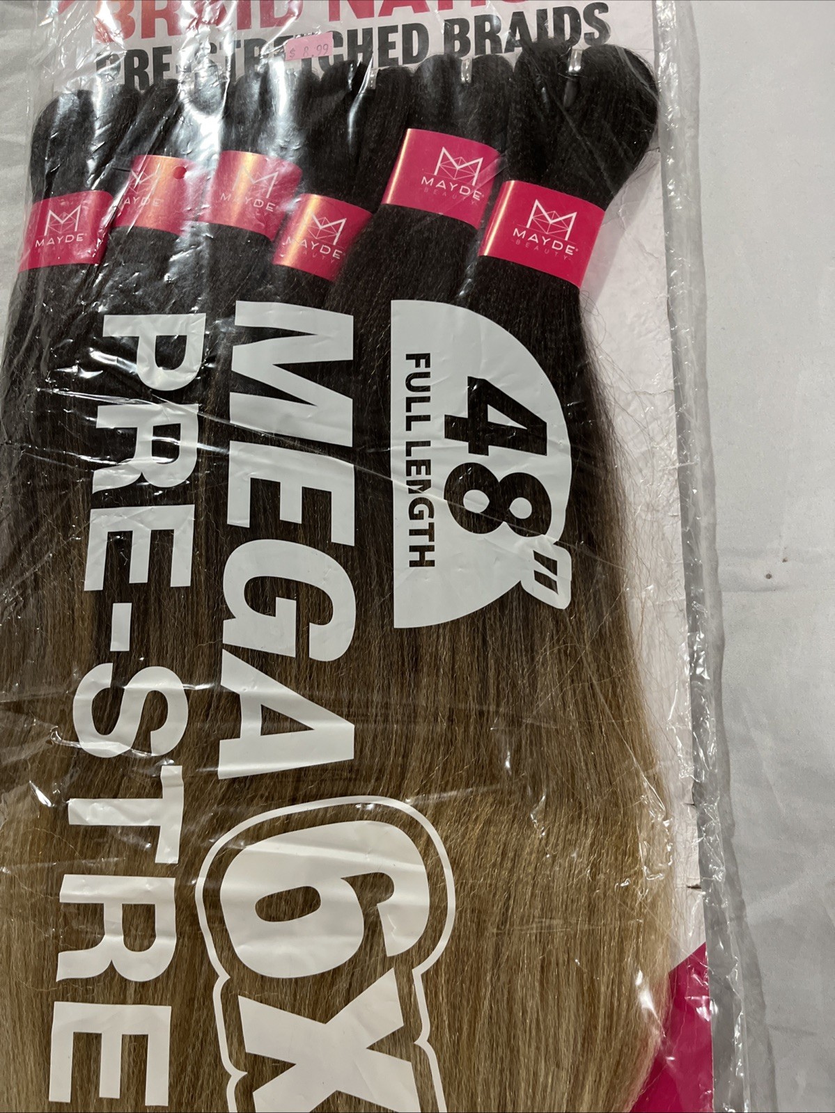 Mayde Braid Pre Stretched Braid 48” 6 Pack Brown / Blonde T27