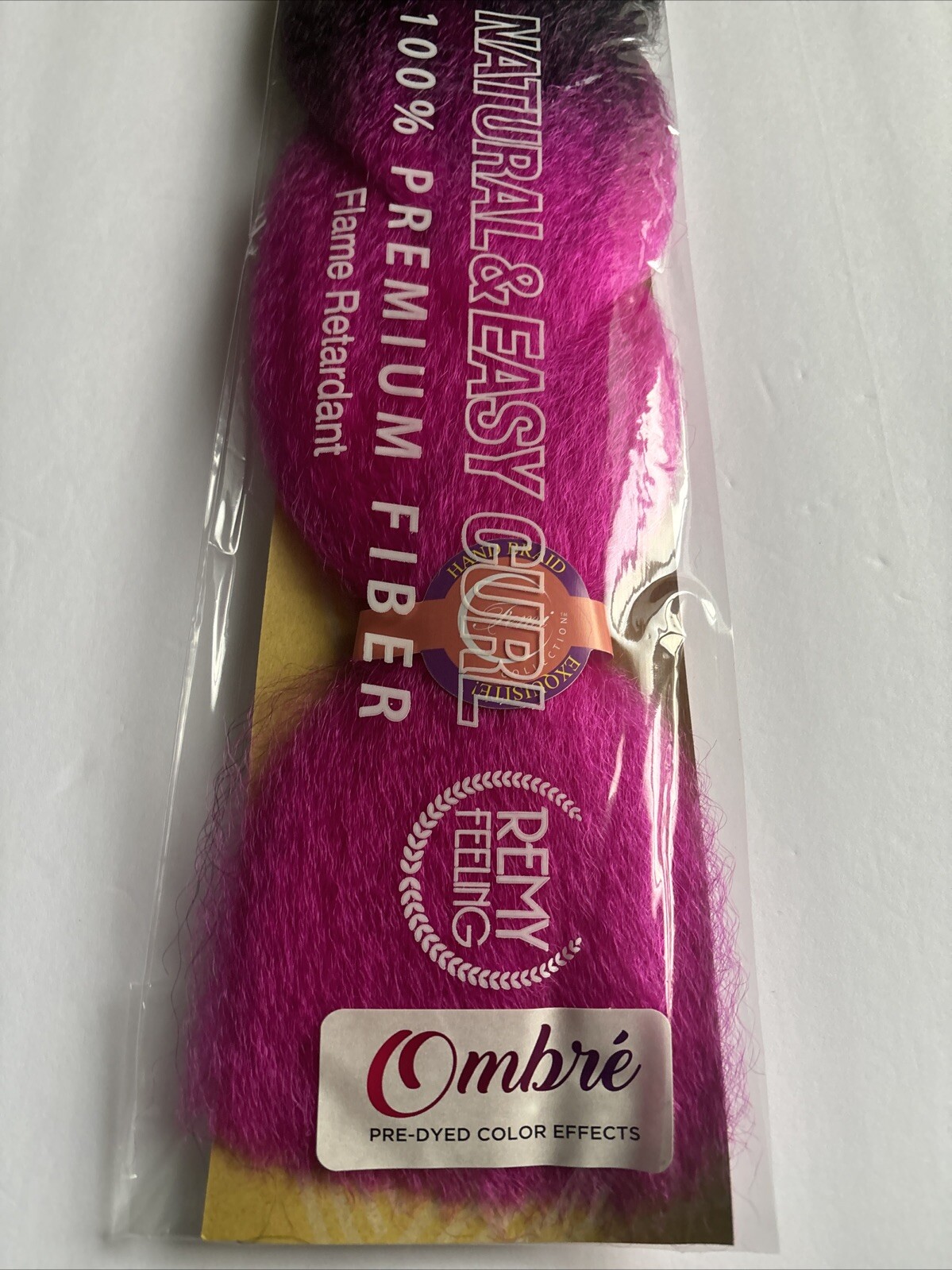 jumbo braid premium soft hair. Remy Feeling Plum Colored Ombré TT1B/plum