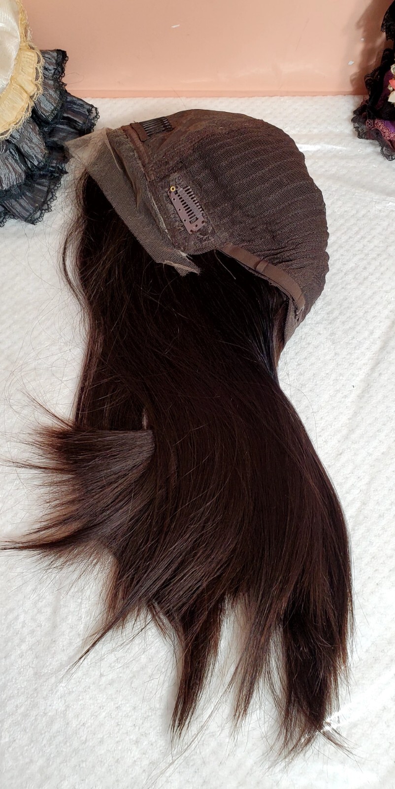 New 100% Virgin European Human Hair Wig | 18” Dark Brown | Skin Top