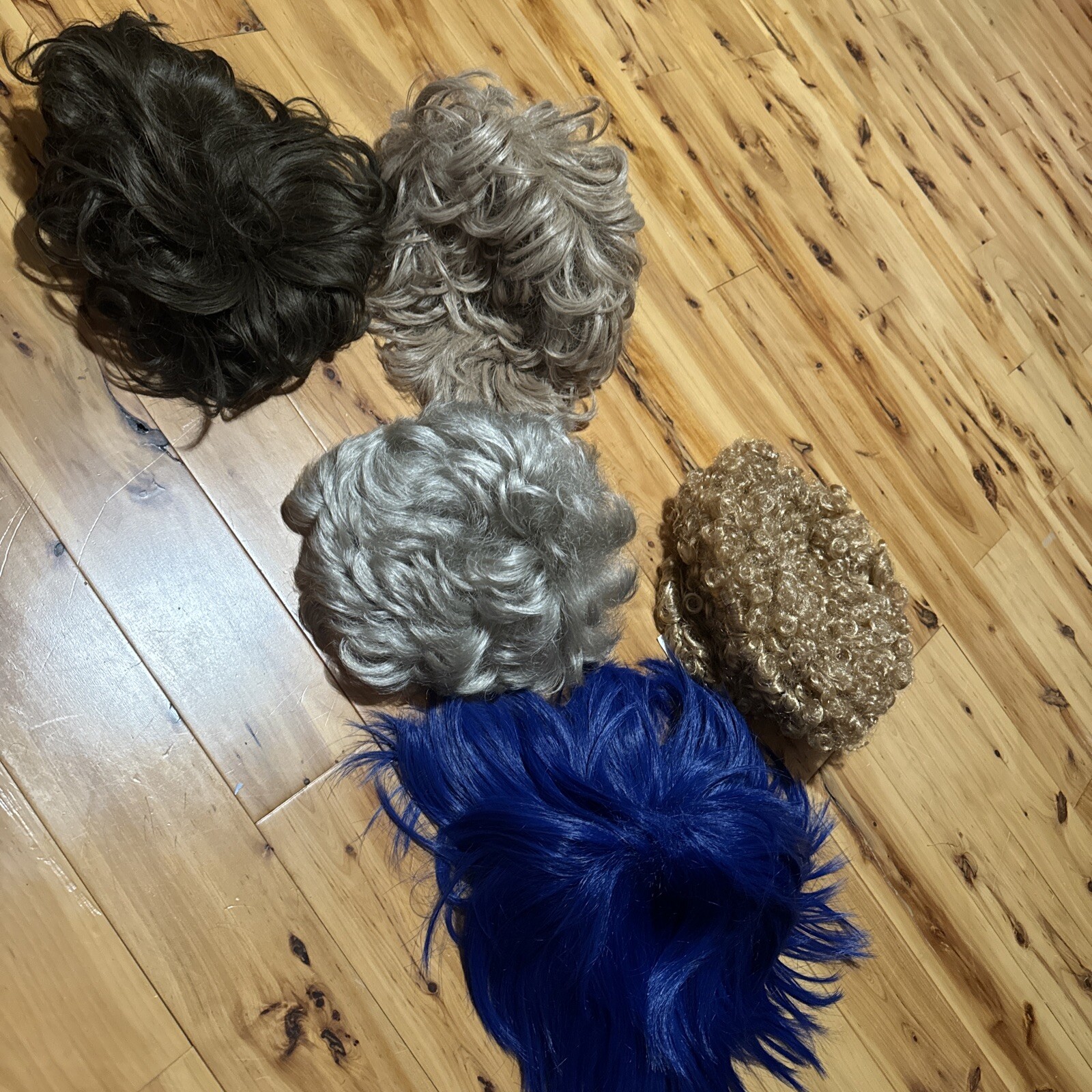 5 Wig Lot dynel, elura, teviron & 2 unbranded wigs