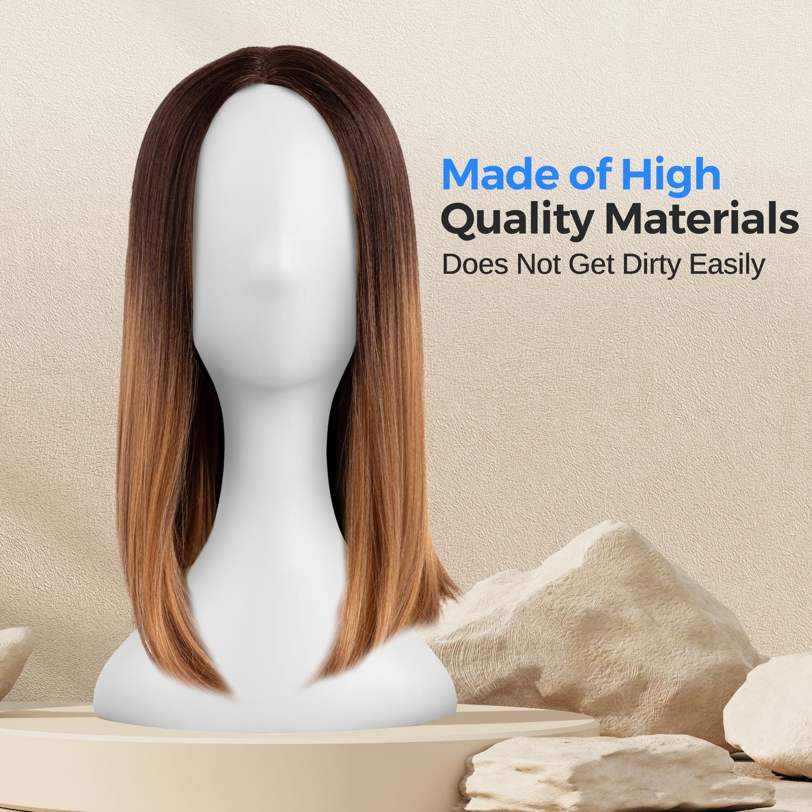 Serenelife Professional Plastic Mannequin Head Womens Wig Stand Display 16.1