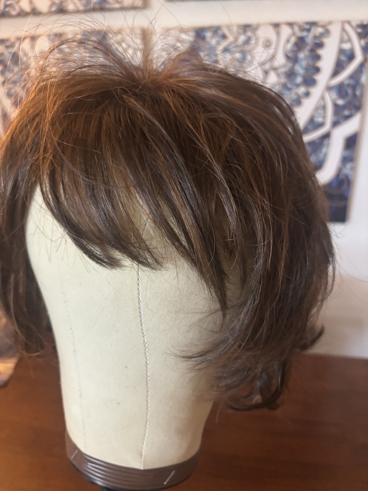 Synthetic Lace Hard Front, Heat Safe, Short Brunette, Wig