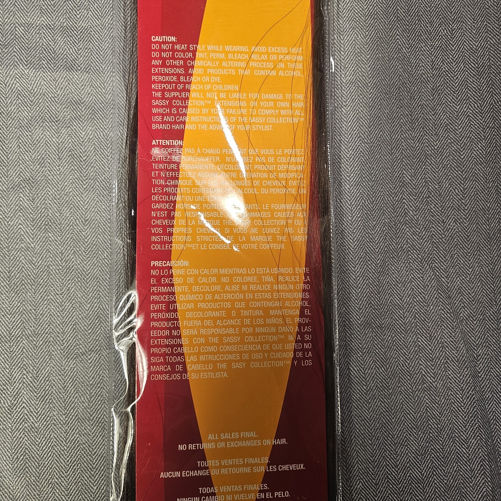 Sassy Collection 20″ F4/30 Silky Yaki Synthetic Weaving Hair – 1 Pack Sew-In