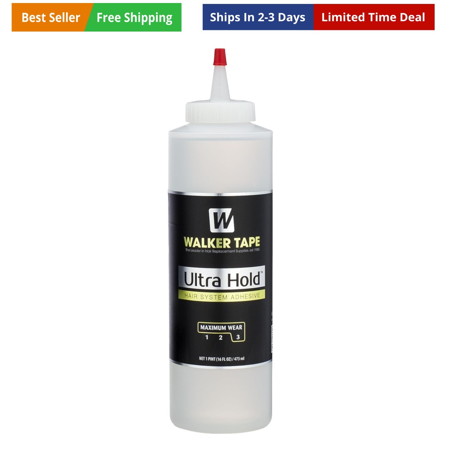 Ultra Hold Brush-On Adhesive 16 oz, Waterproof Wig Glue for Lace Systems and …